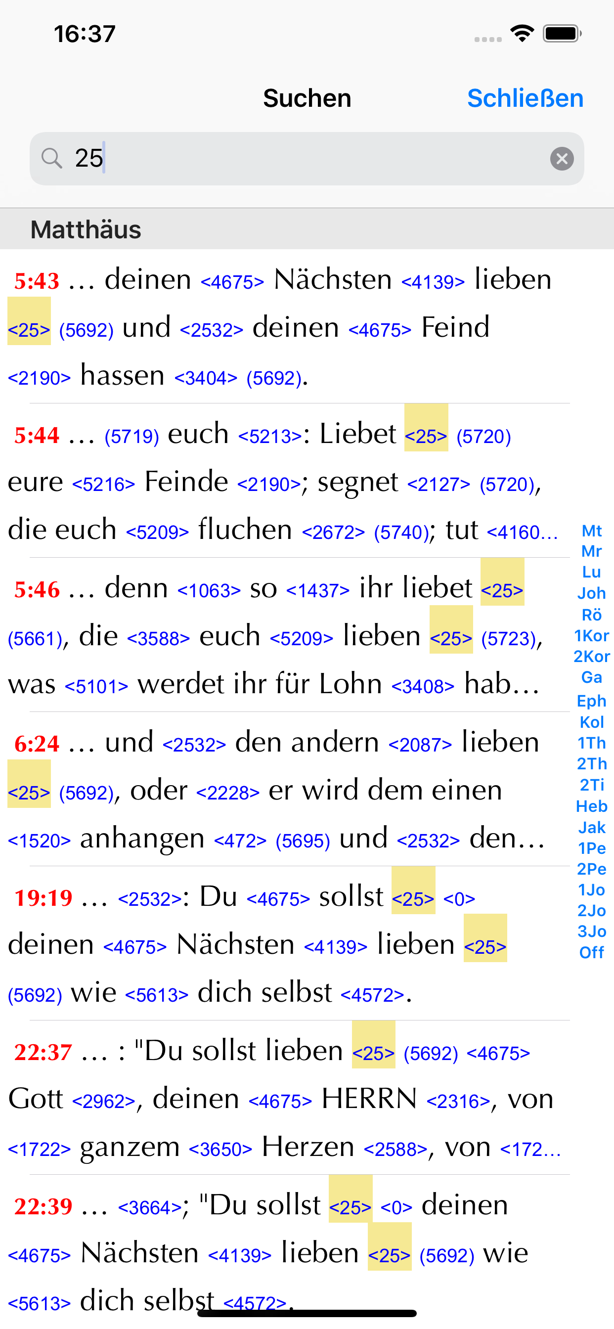 Importantia Strong-Bibel