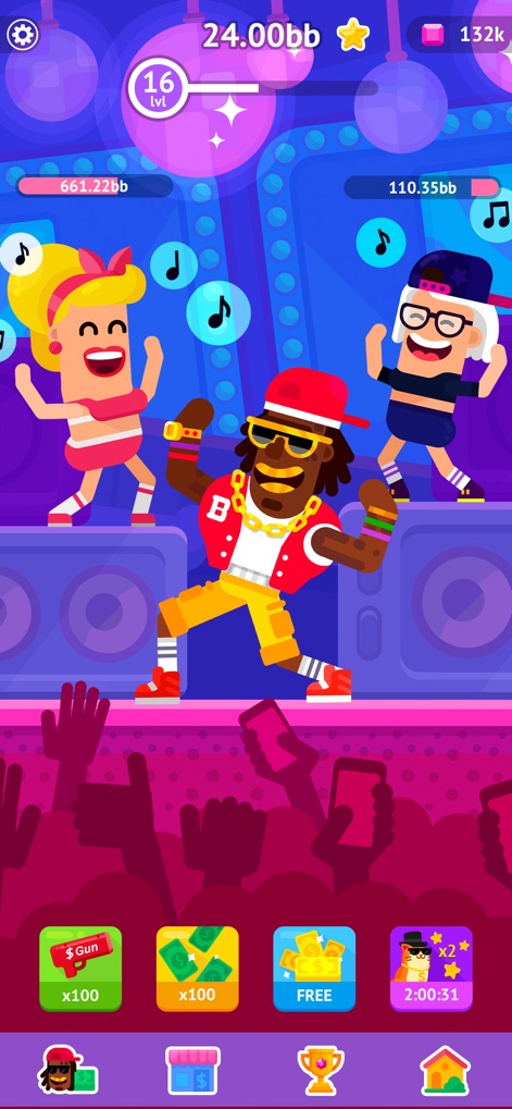 Partymasters - Fun Idle Game - Core Gameplay HUD