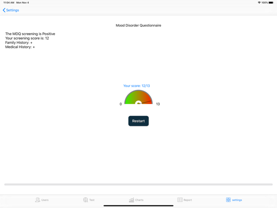 Simple Depression Test iPad screenshot 5 - Medical app
