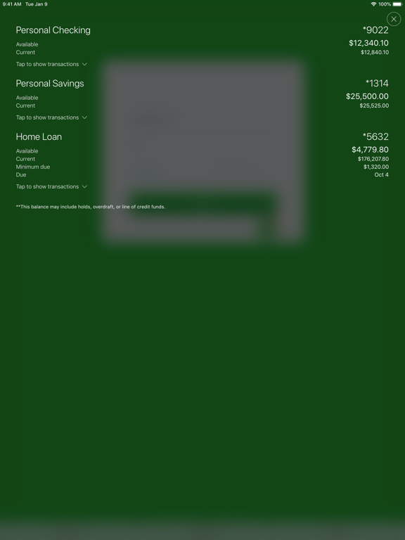 Abilene Teachers FCU Mobile iPad screenshot 1 - Finance app