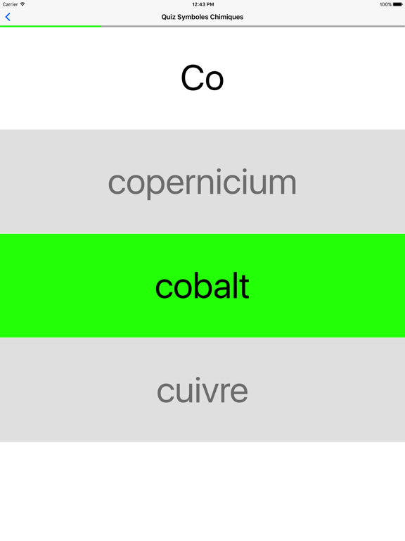 Screenshot #6 pour Quiz Symboles Chimiques