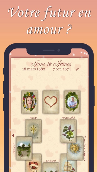 Screenshot #1 pour Tarot Lenormand: tirage amour