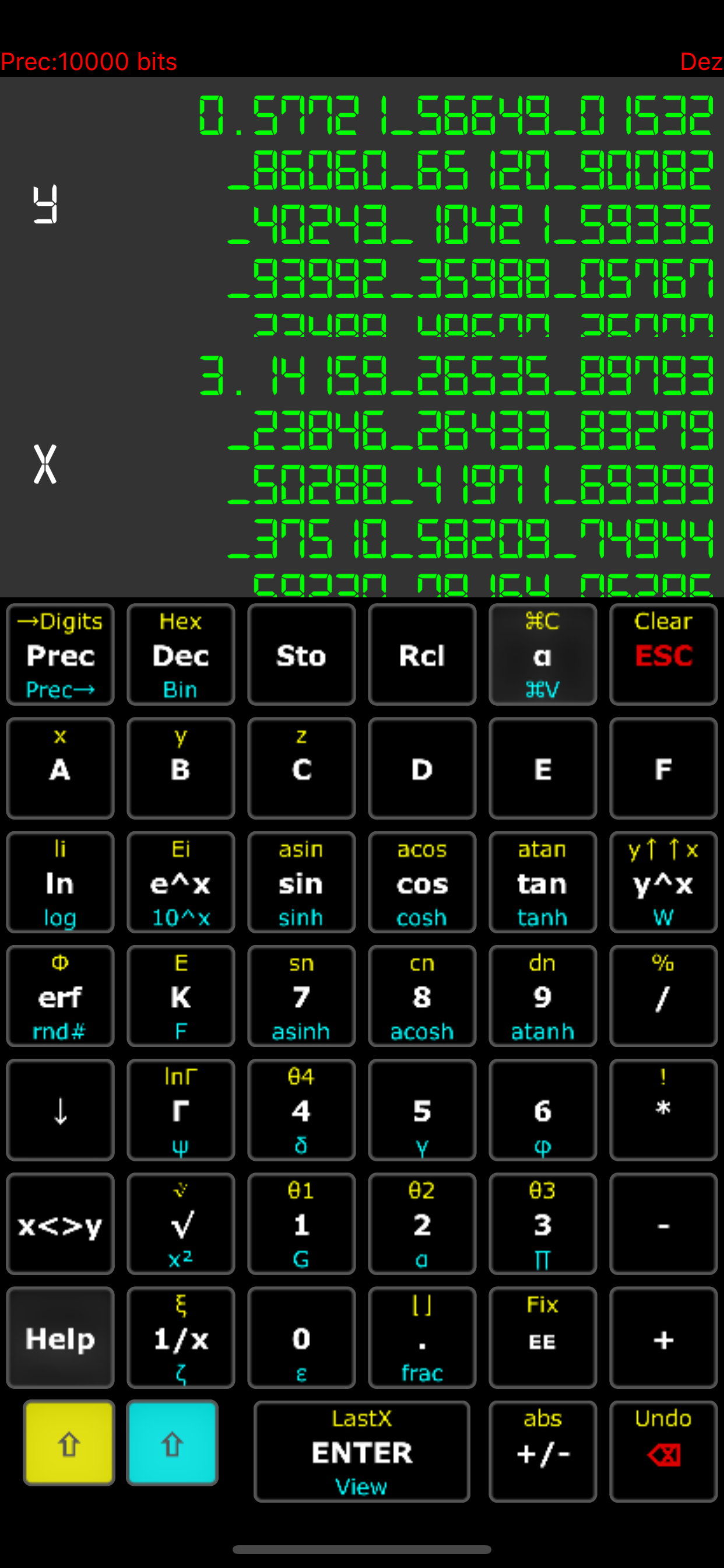 RPN Big Float Calculator