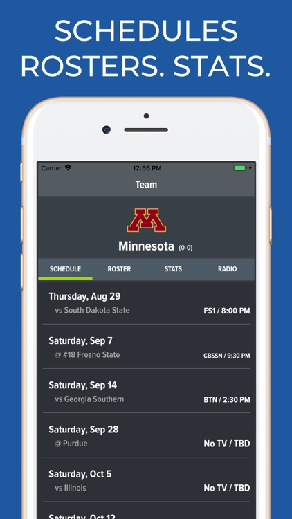Minnesota Football Schedules screenshot-0