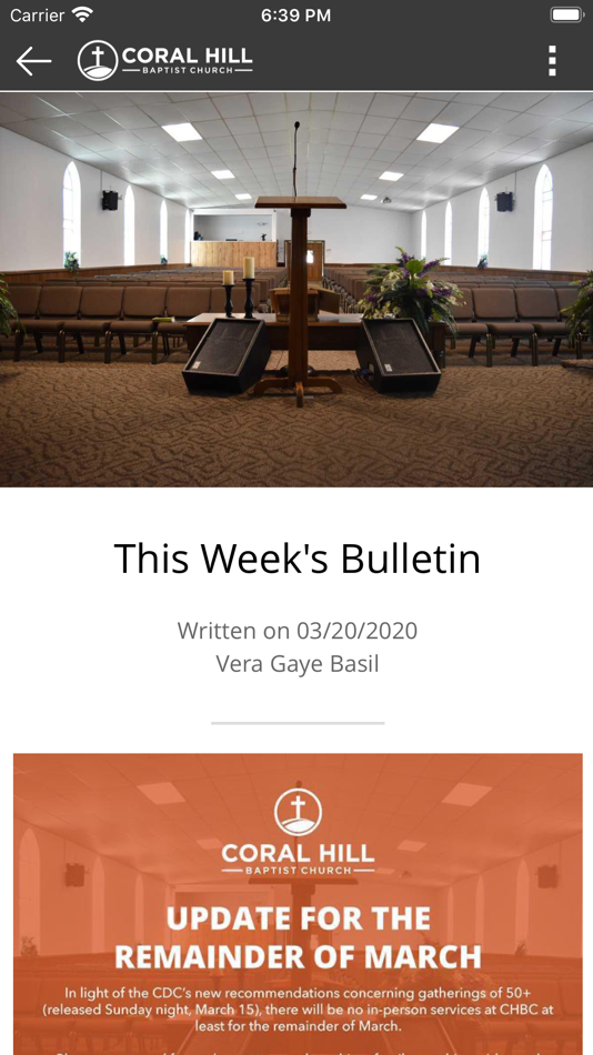 Coral Hill Baptist by Coral Hill Baptist (iOS Apps) — AppAgg