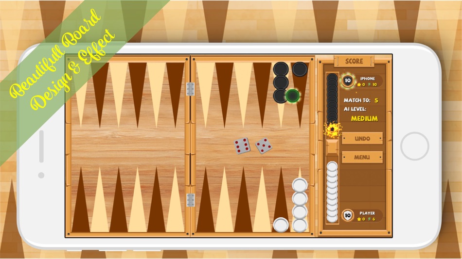 #1. Backgammon Plus (iOS) 由: Nguyen Thi Kiem AI