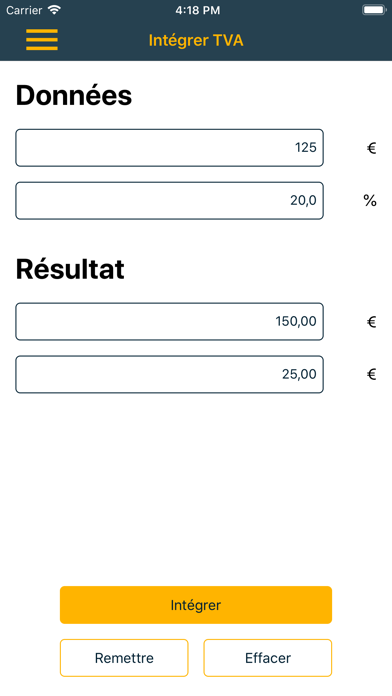 Screenshot #2 pour Calcul TVA %
