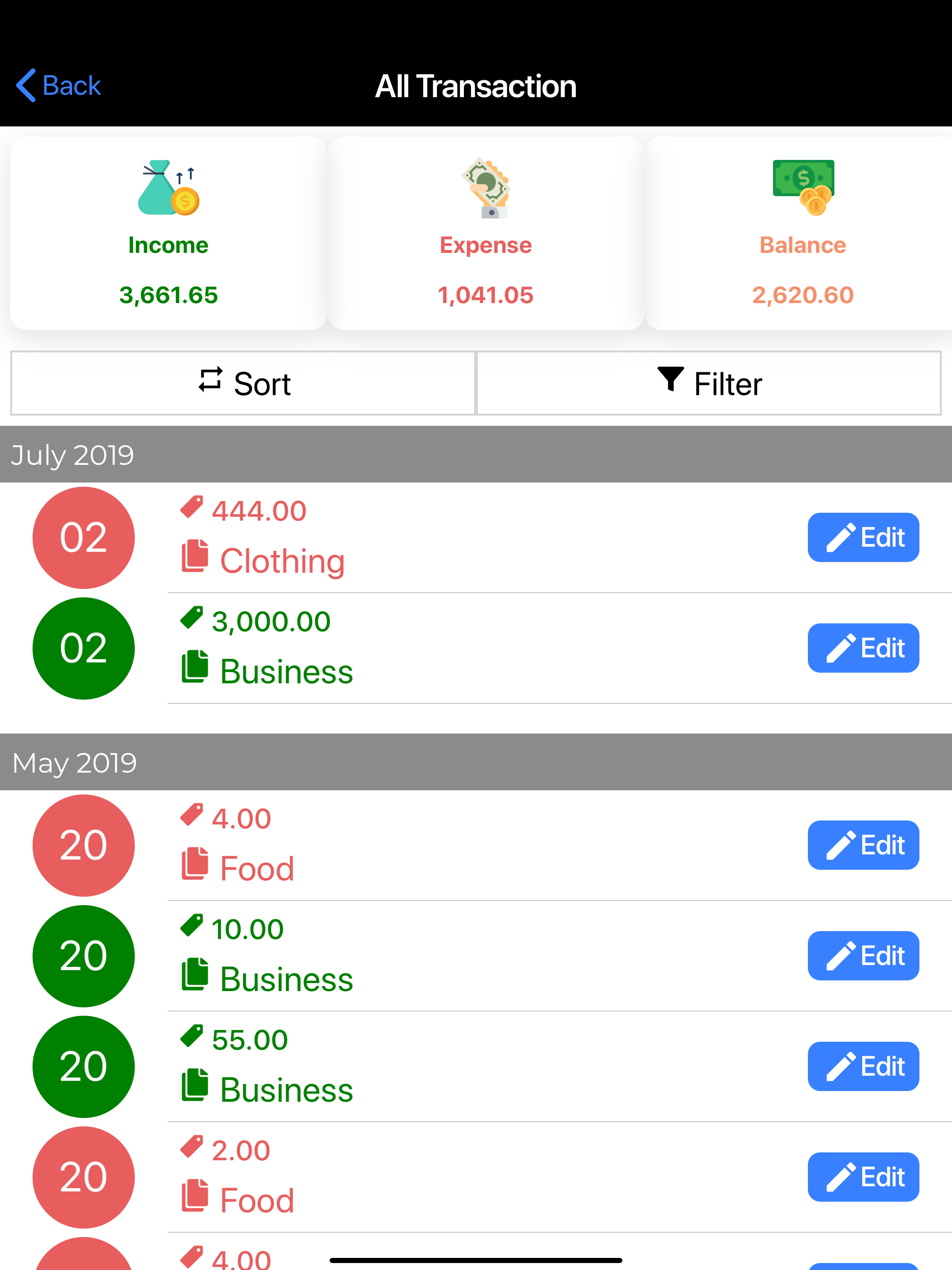 Expense Manager, Money Manager