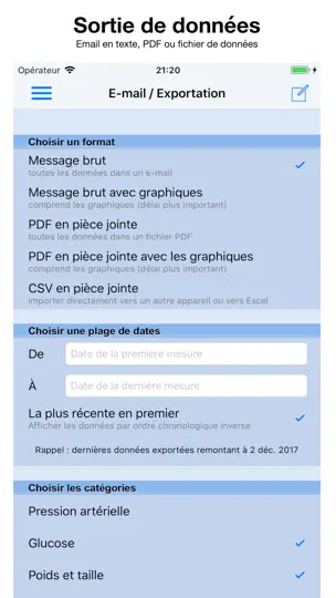 Capture d'écran de Glucose Moniteur sur iPhone 5