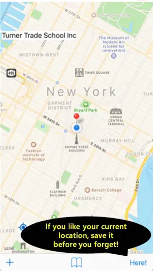 Address note-place, navigation screenshot 1