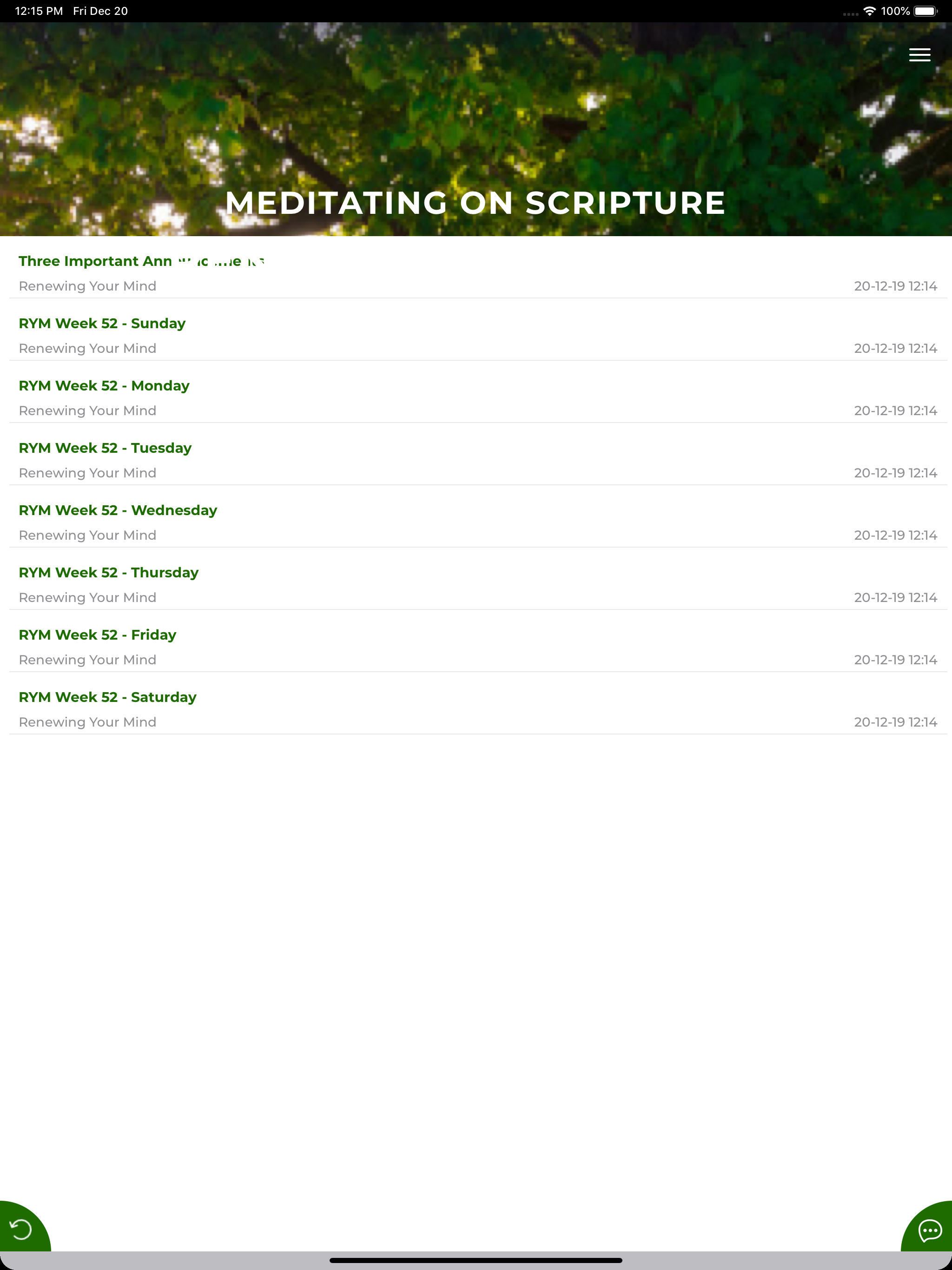 Renewing Your Mind