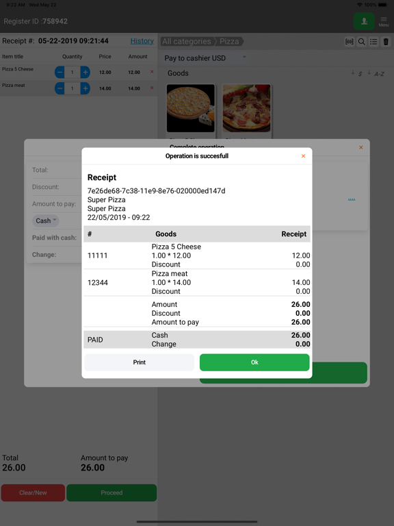 inCust Terminal iPad screenshot
