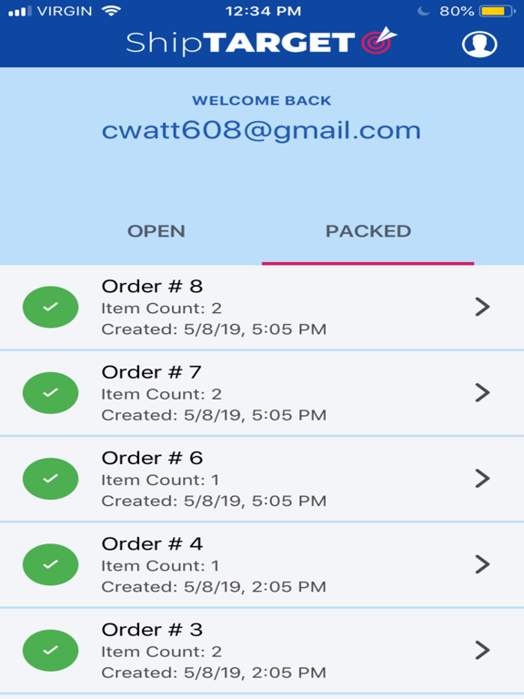 ShipTarget iPad screenshot