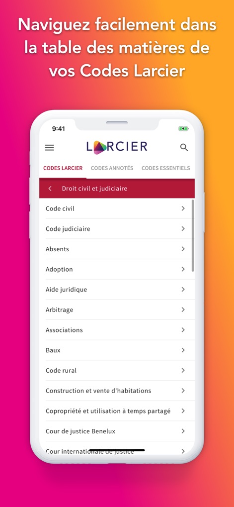 Larcier Code - Reference App | MWM