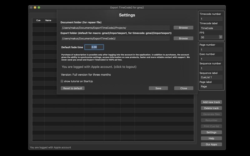 Screenshot #3 pour Export TimeCode 2 for gma2