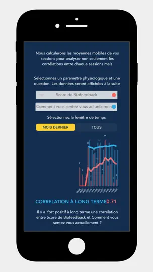 Capture d'écran de HRV4Biofeedback sur iPhone 6