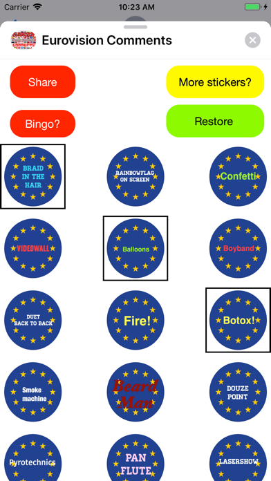 Eurovision Comments screenshot