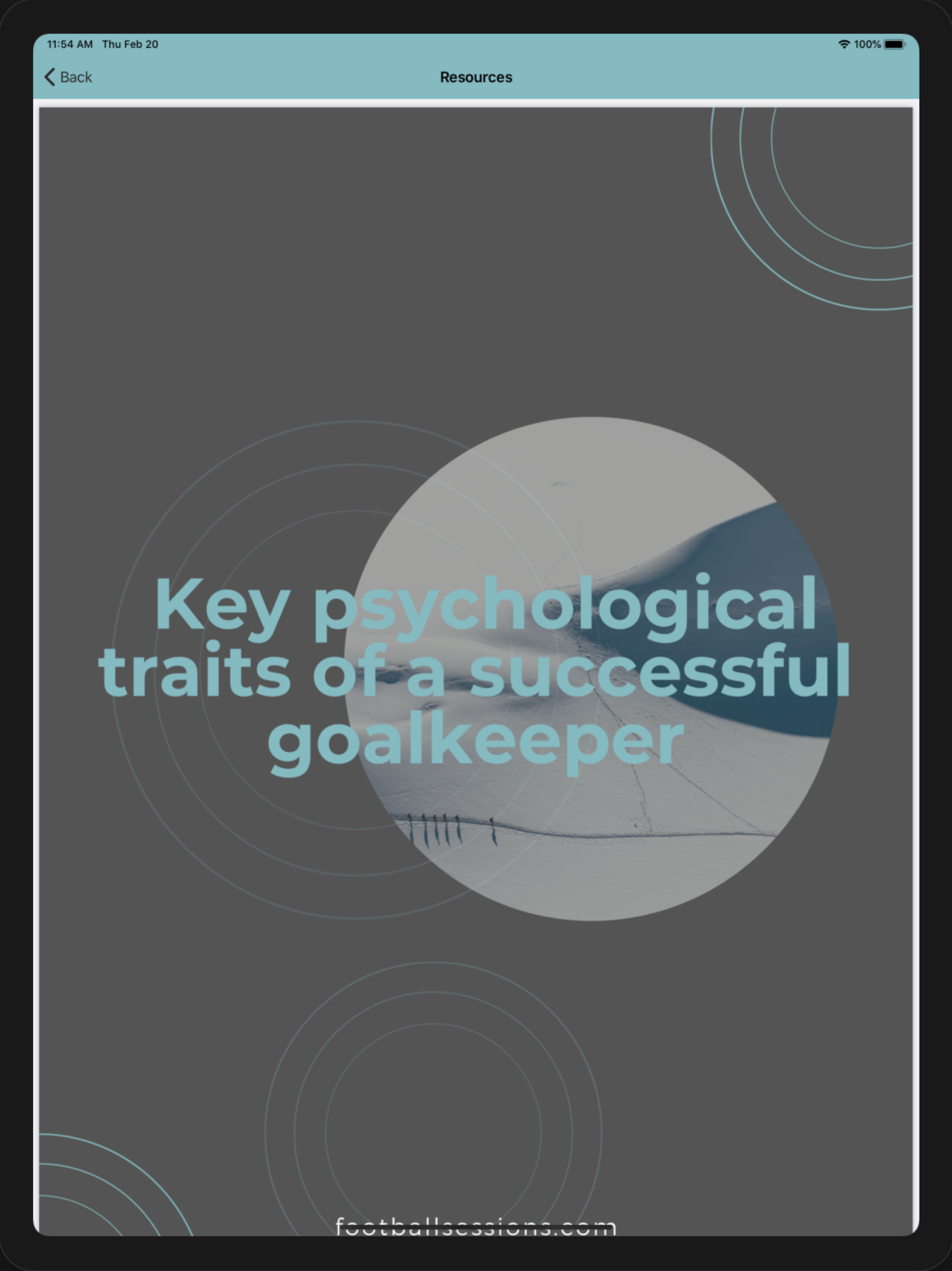 Football Sessions Goalkeeping
