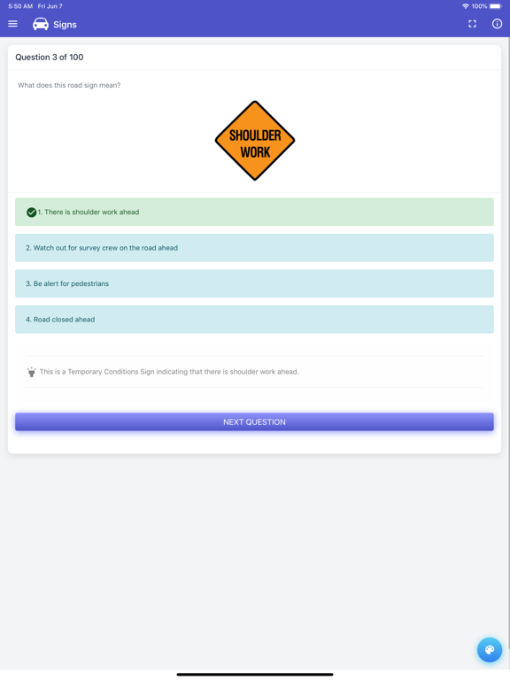 TN DMV Test iPad screenshot
