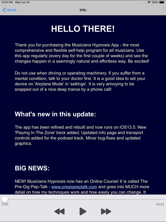 Musicians Hypnosis iPad screenshot 4 - Music app