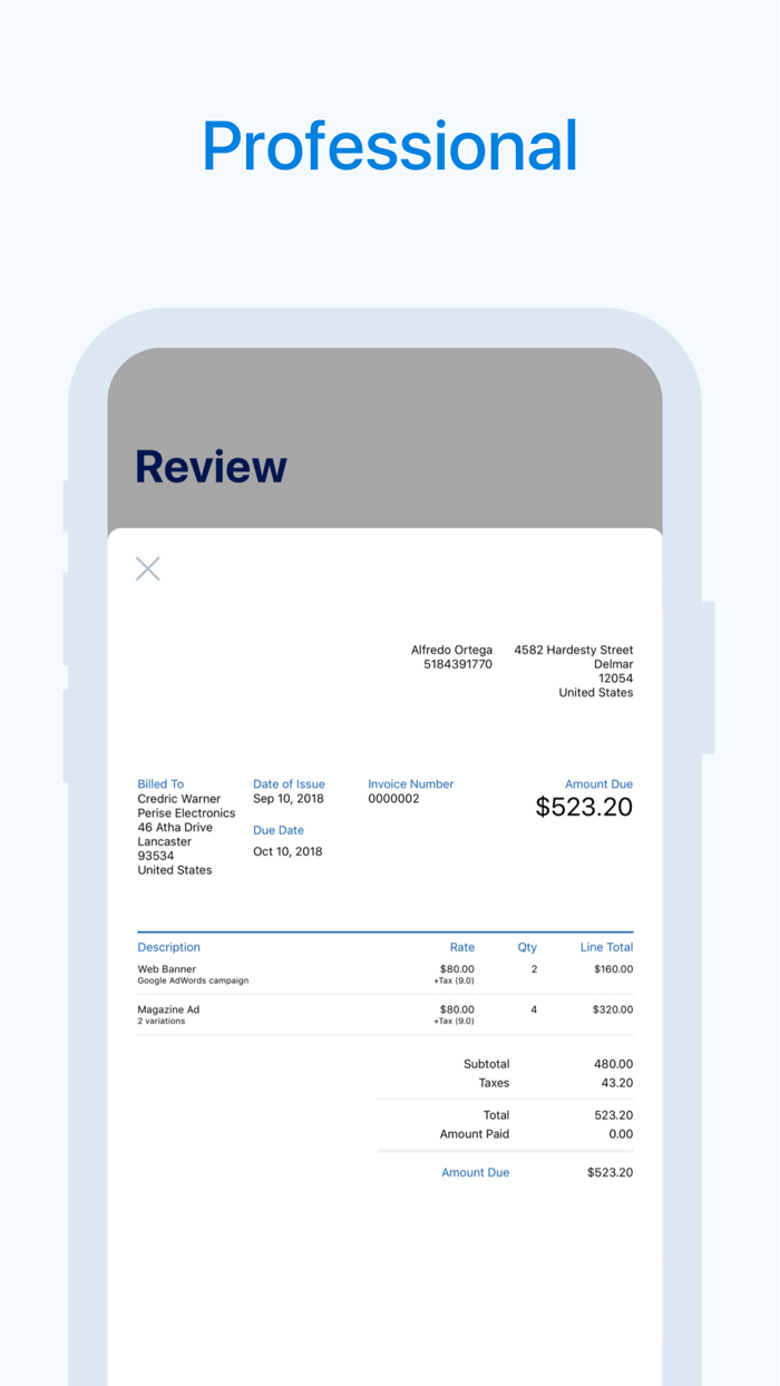 Invoice Creator by FreshBooks