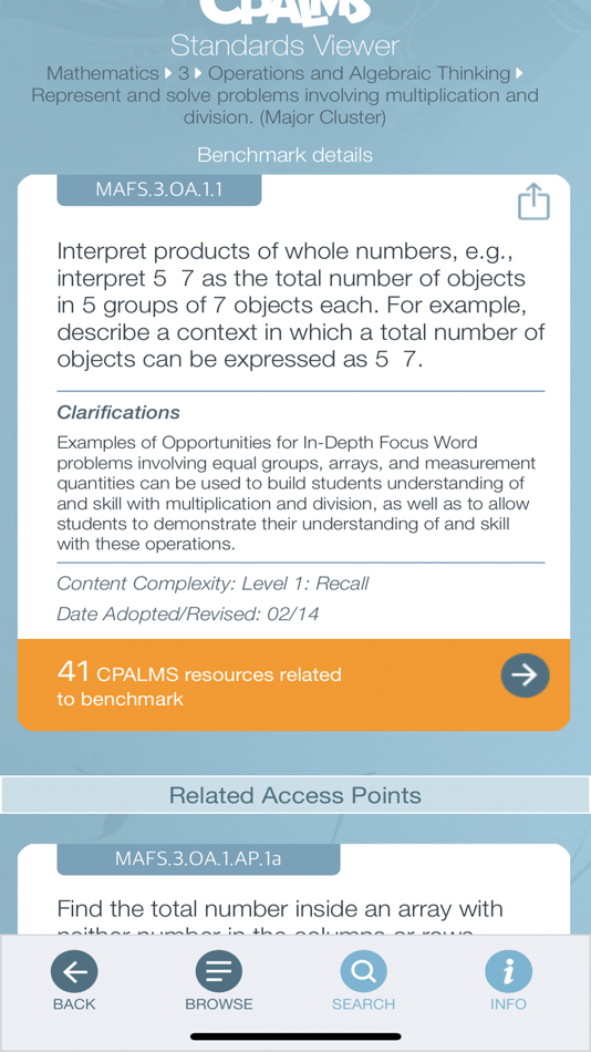 #5. CPALMS Standards Viewer (iOS) 由: CPALMS, Inc.