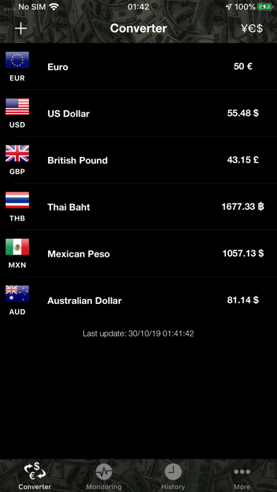 Currency Converter & Monitor Screenshot
