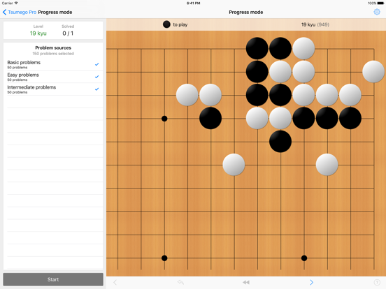 Tsumego Pro (Go problems) iPad app afbeelding 1