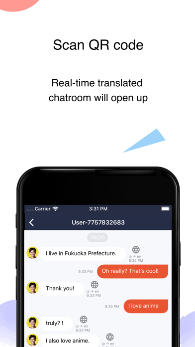 Kotozna Chat: Auto-translate Screenshot
