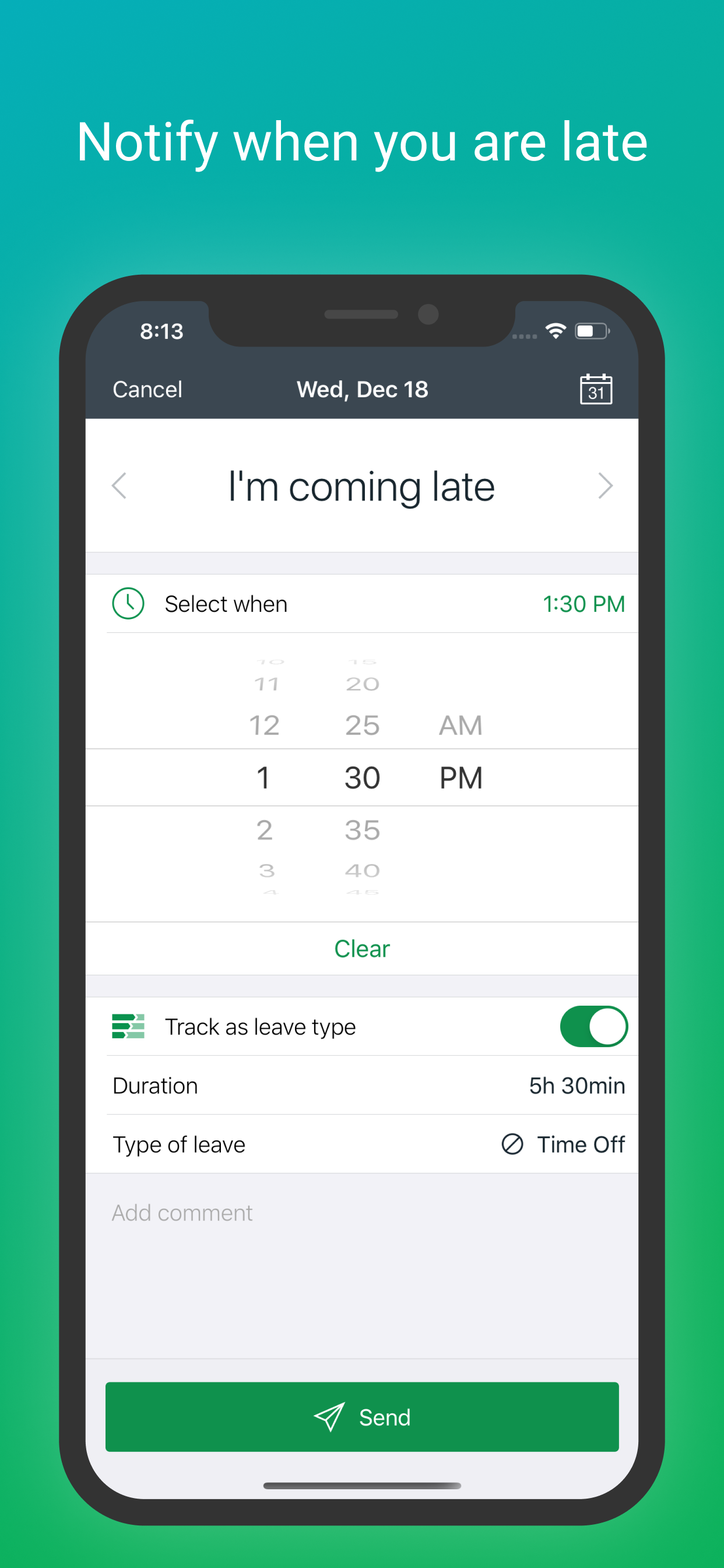 actiPLANS: absence notes