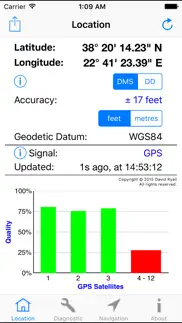 gps diagnostic: satellite test iphone screenshot 1