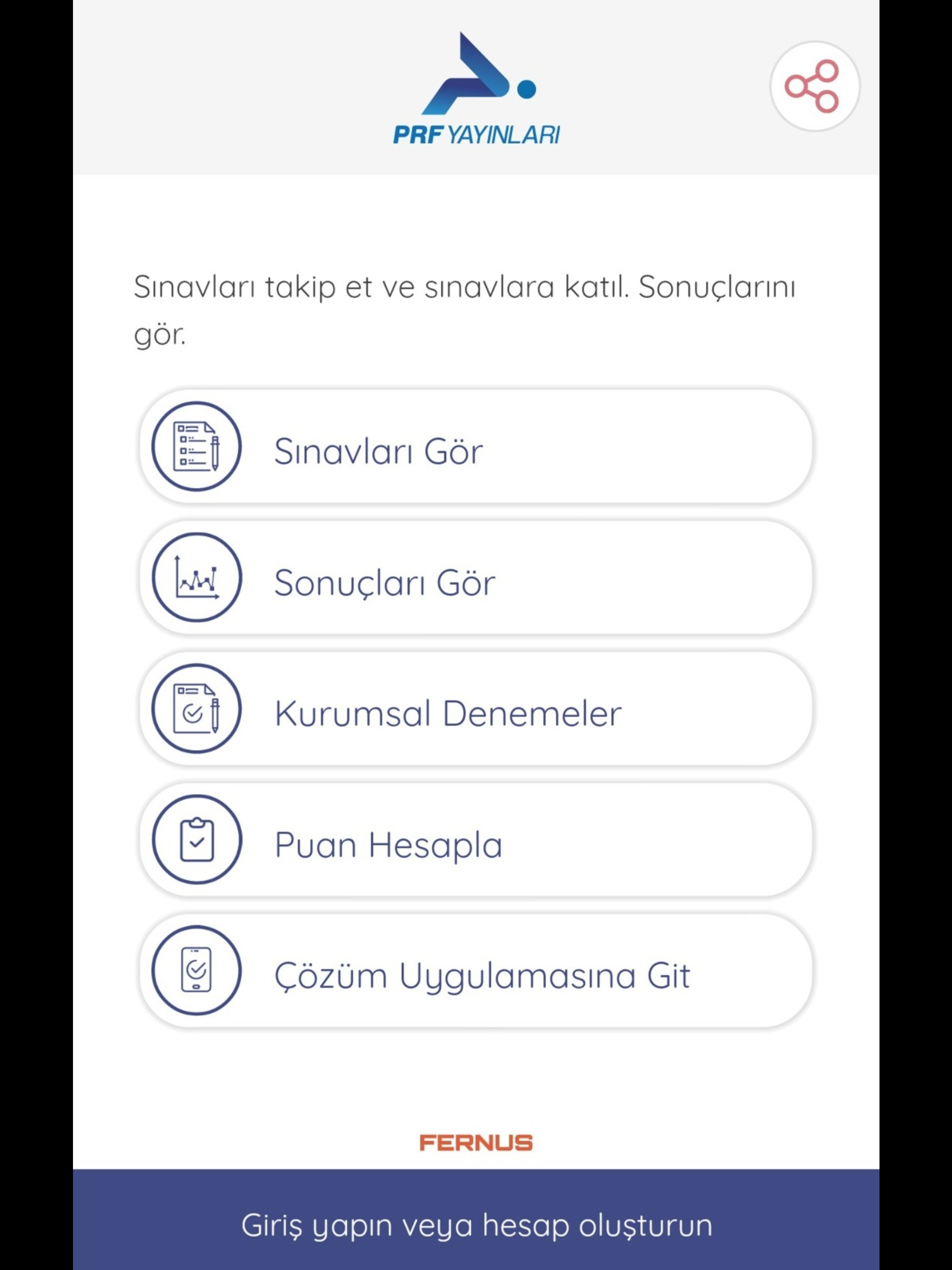 PRF Mobil Sınav