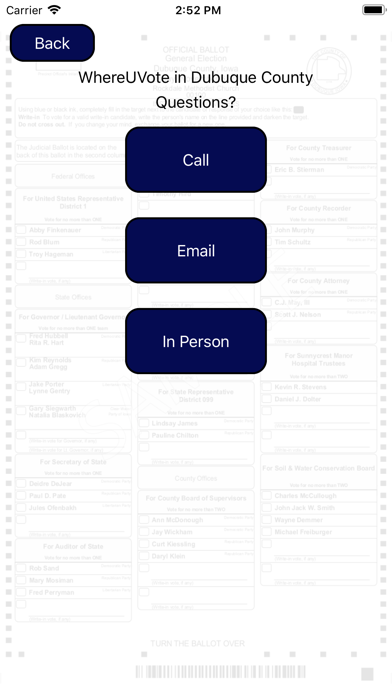 WhereUVote IA - Dubuque Screenshot