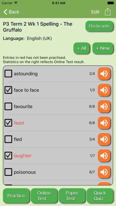 Screenshot #1 pour Spelling Dictation Test Helper