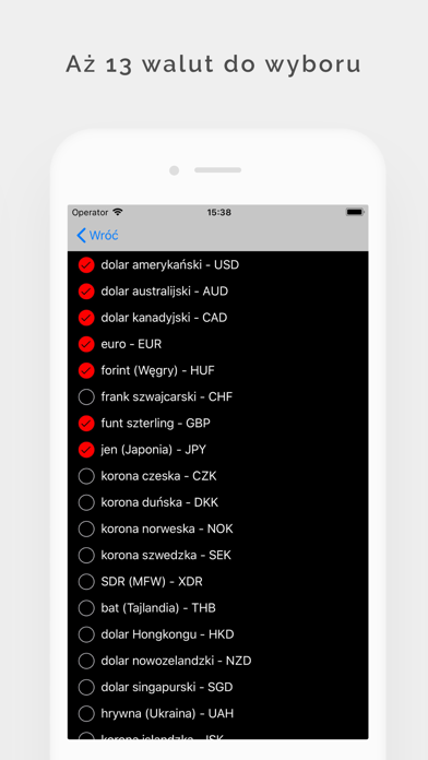 Exchange rate - Poland Screenshot