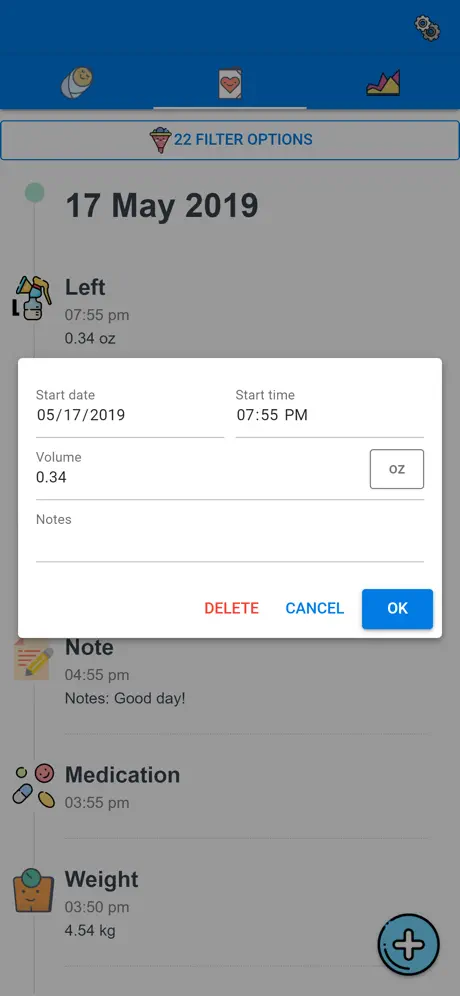 Baby Feeding Tracker and Log