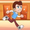 The man is running for escape