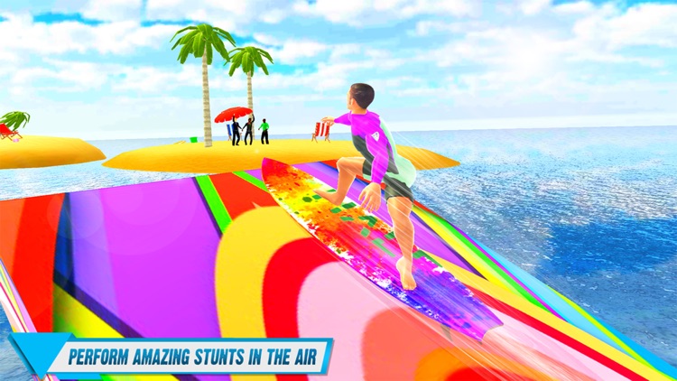 Beach Water Surfing Fun Race screenshot-3