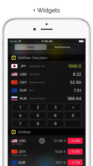 Capture d'écran de GetRate - Taux De Change sur iPhone 5