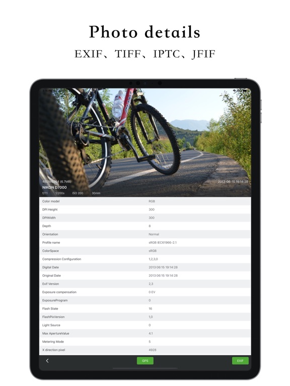 PicsExif - The secret of photo iPad screenshot