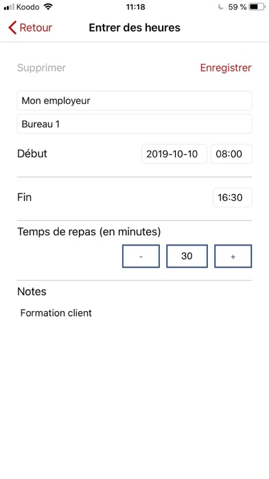 Screenshot #2 pour Le Compt'heures