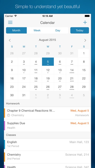 myHomework Student Planner Screenshot