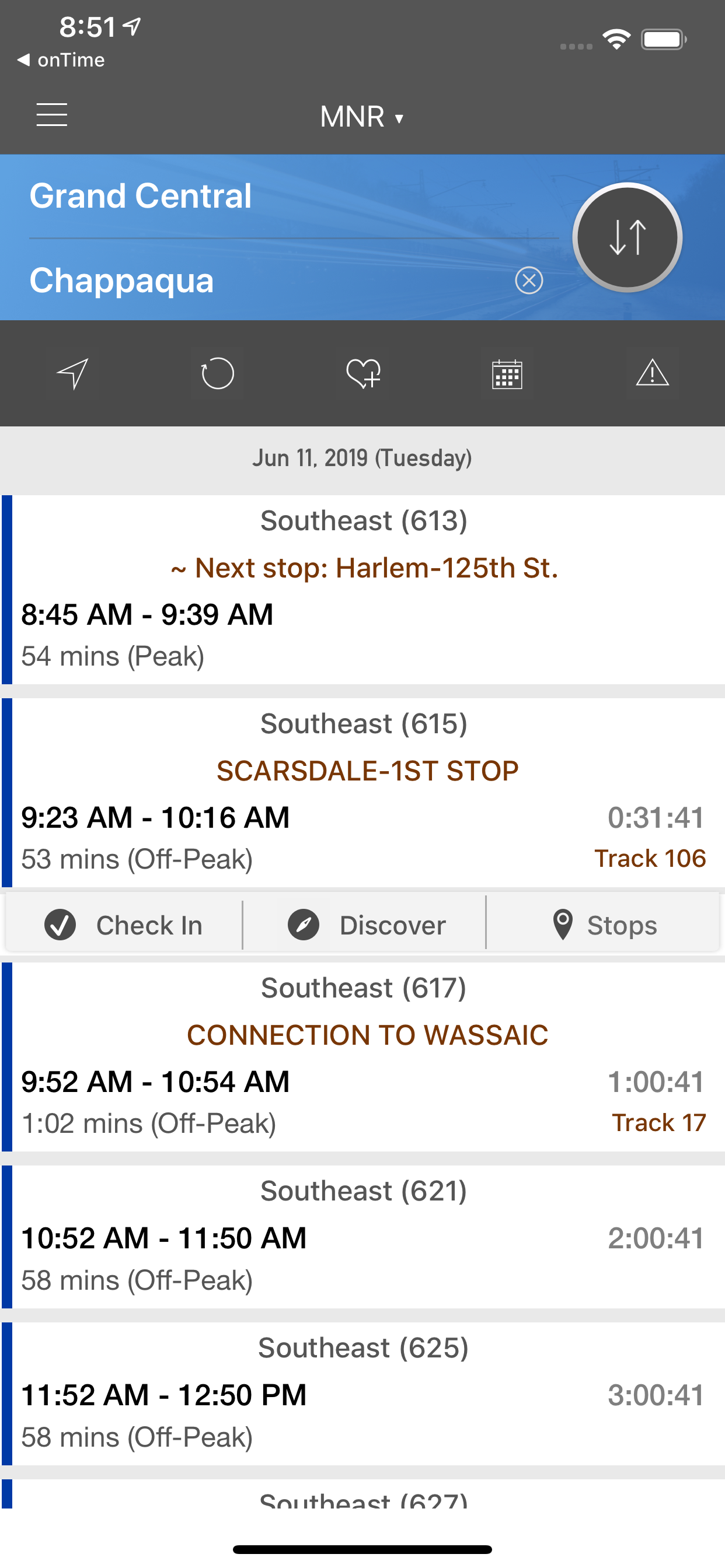 onTime : MNR - MetroNorth Rail screenshot 4