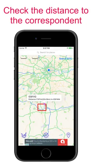 Скриншот QTH-Locator Lite на iPhone 2