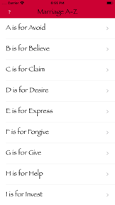Marriage A-Z screenshot