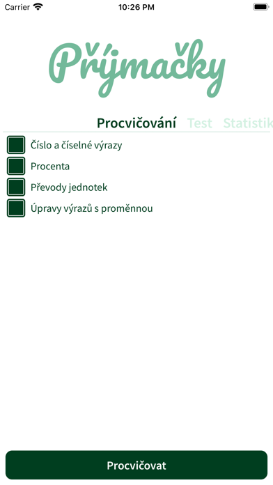 Příjmačky Screenshot