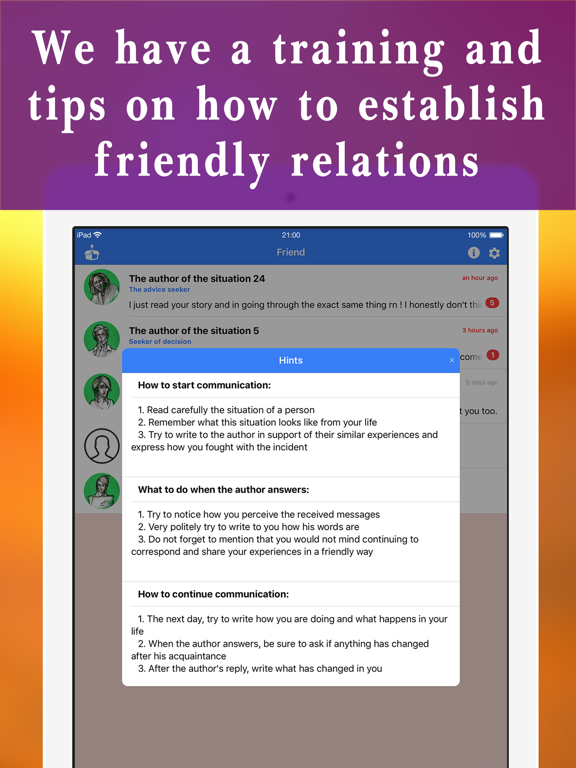 Friend - Make friends online iPad screenshot 4 - Lifestyle app
