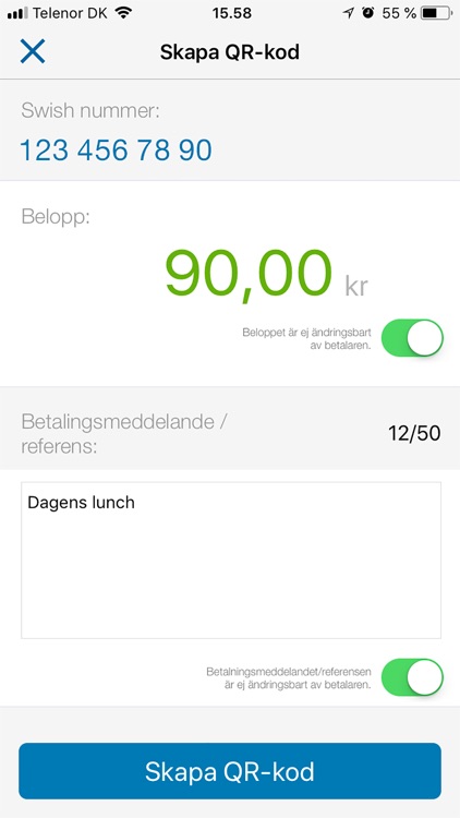 Nordea Swish Företag