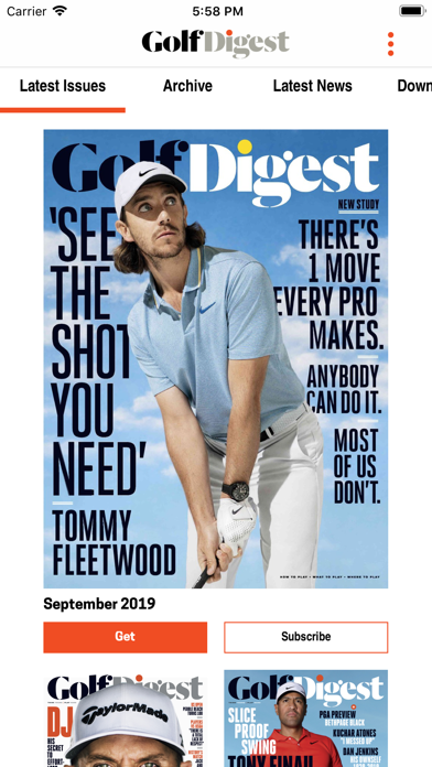 Golf Digest Magazine Screenshot