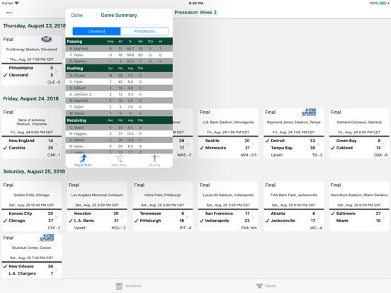 Screenshot #4 pour Pro Football Schedule & Scores